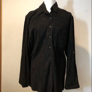 Comme Toojoors suede shirt